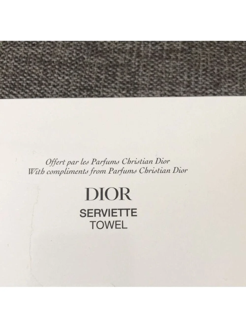 Dior Sauvage Men’s Face Hand Towel Navy Blue Logo Cotton Authentic